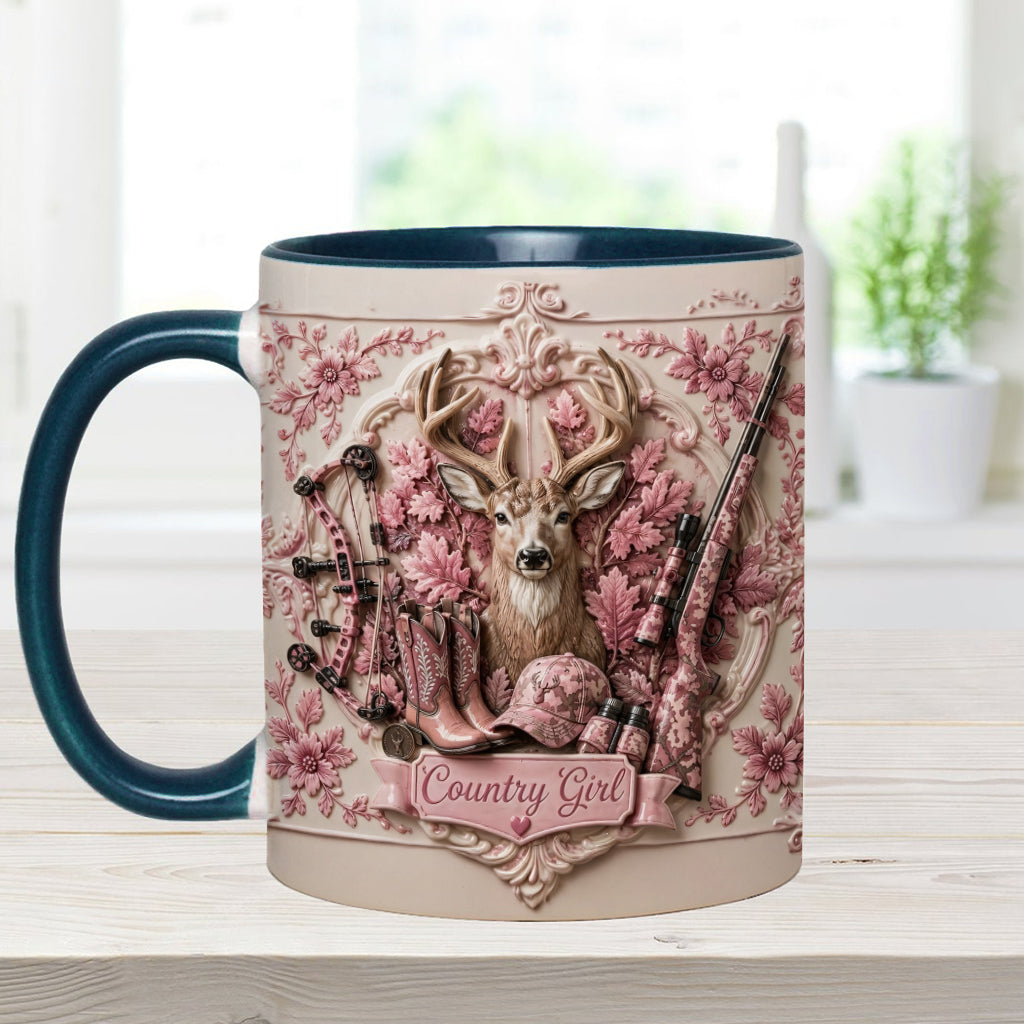 Country Girl - Personalized Hunting Accent Mug