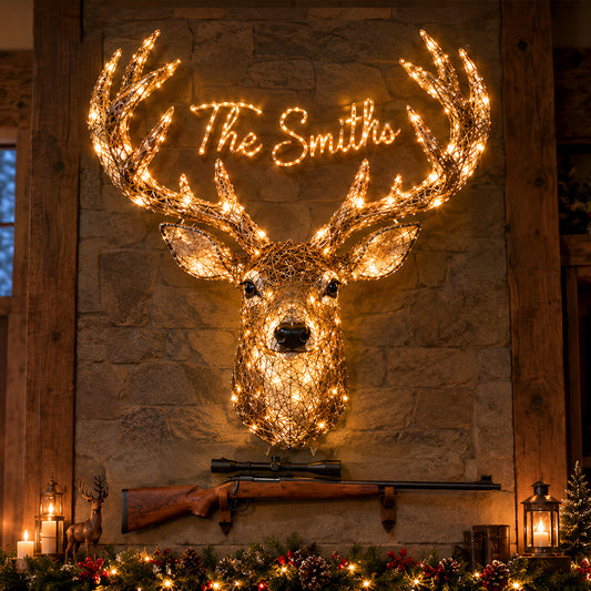 Saison de Brillance pour la Chasse au Cerf - Enseigne LED Acrylique Personnalisée