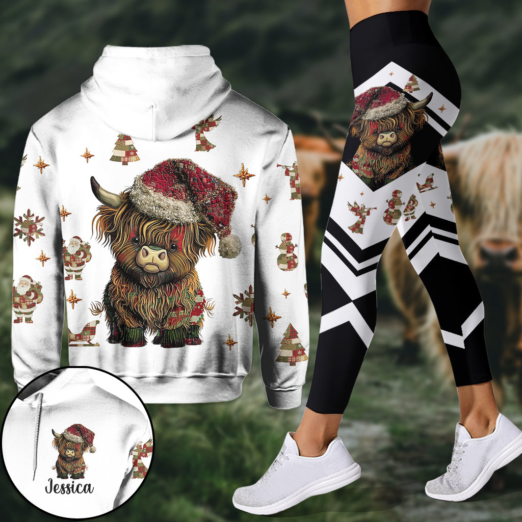 Adorable vache des Highlands - Sweat à capuche et legging personnalisés motif vache des Highlands