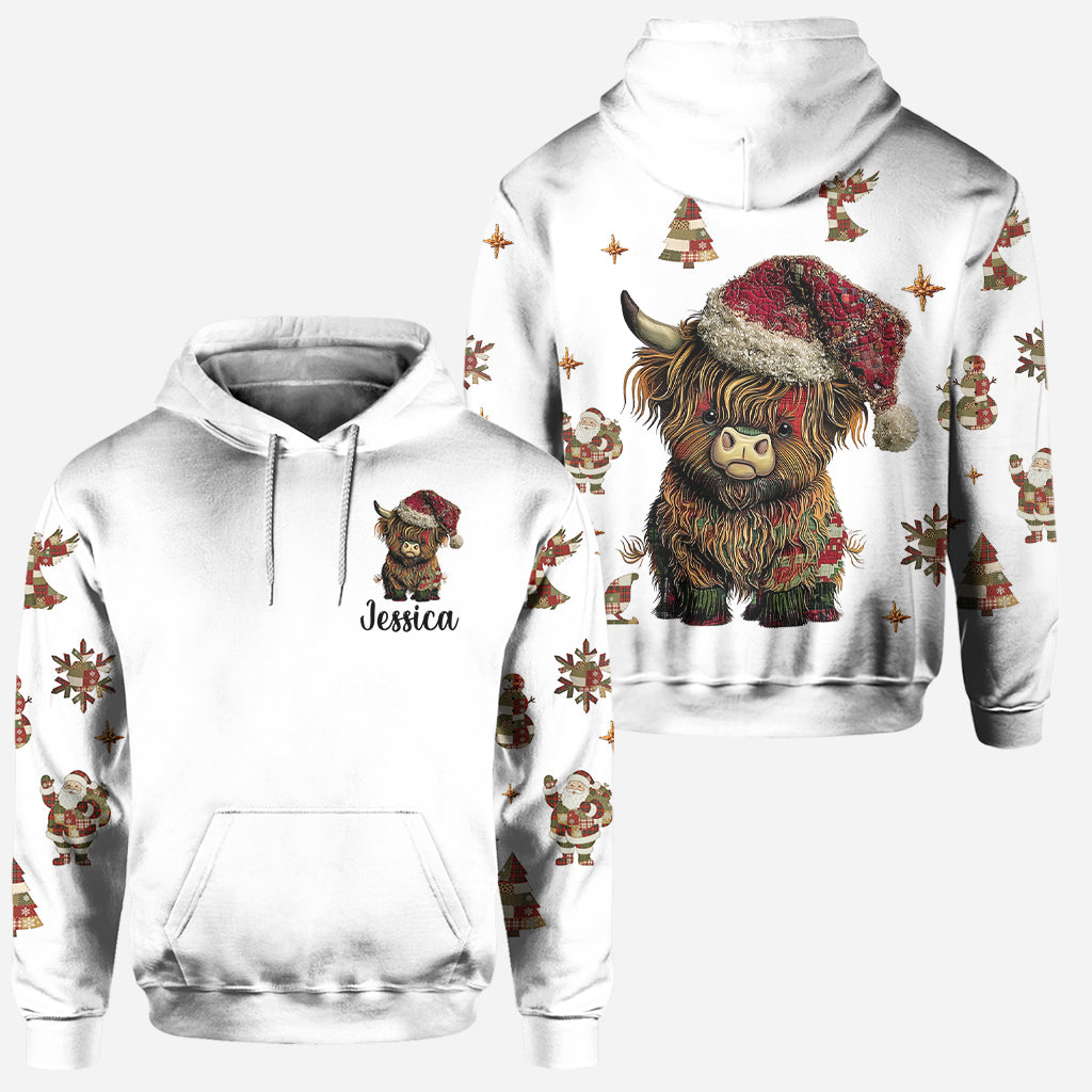 Adorable vache des Highlands - Sweat à capuche et legging personnalisés motif vache des Highlands