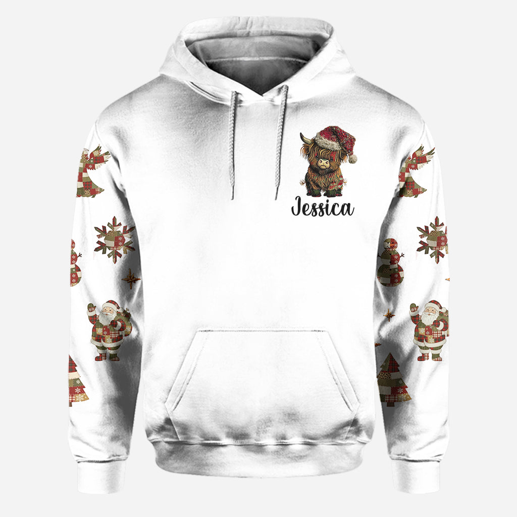 Adorable vache des Highlands - Sweat à capuche et legging personnalisés motif vache des Highlands