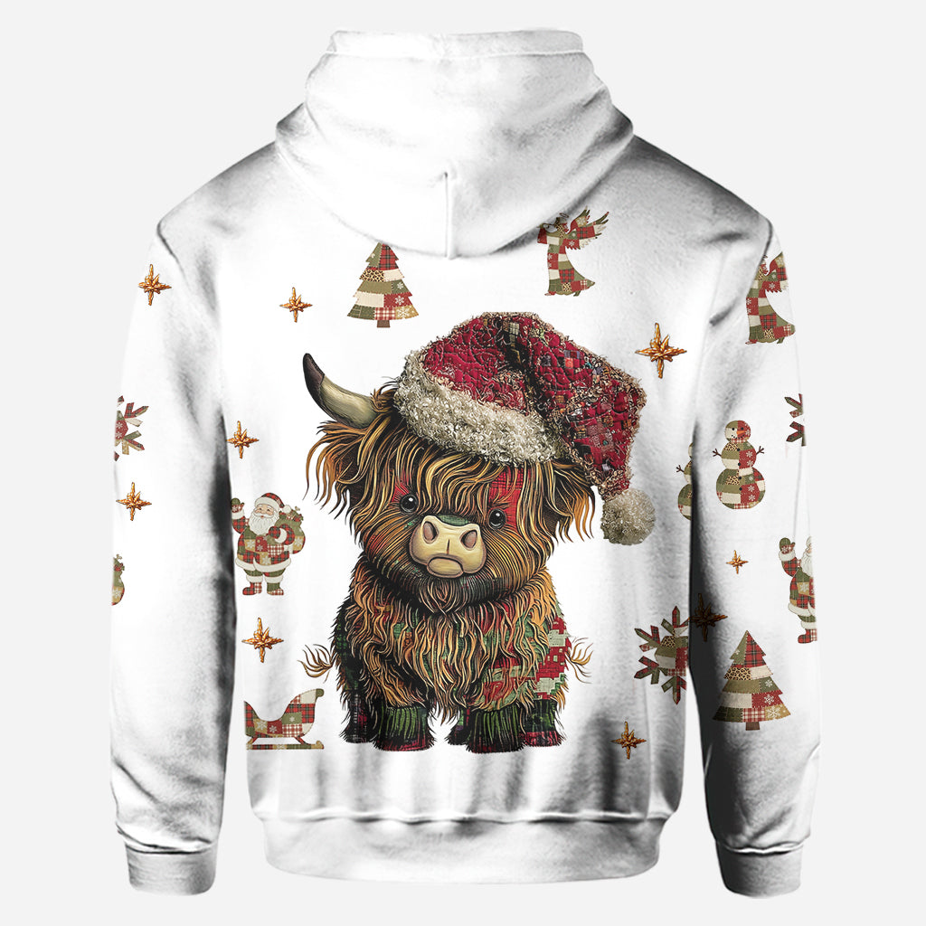 Adorable vache des Highlands - Sweat à capuche et legging personnalisés motif vache des Highlands