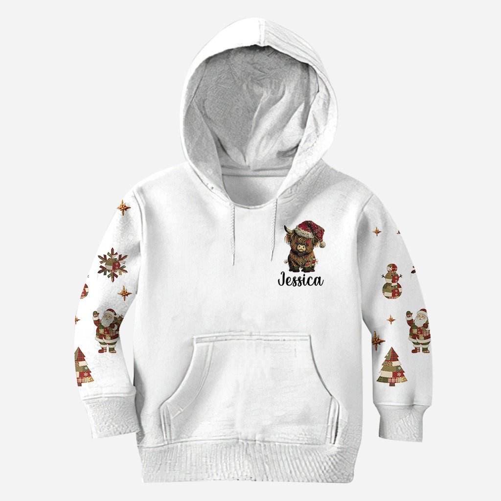 Adorable vache des Highlands - Sweat à capuche et legging personnalisés motif vache des Highlands