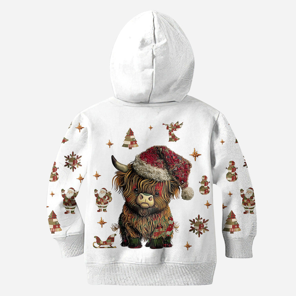 Adorable vache des Highlands - Sweat à capuche et legging personnalisés motif vache des Highlands