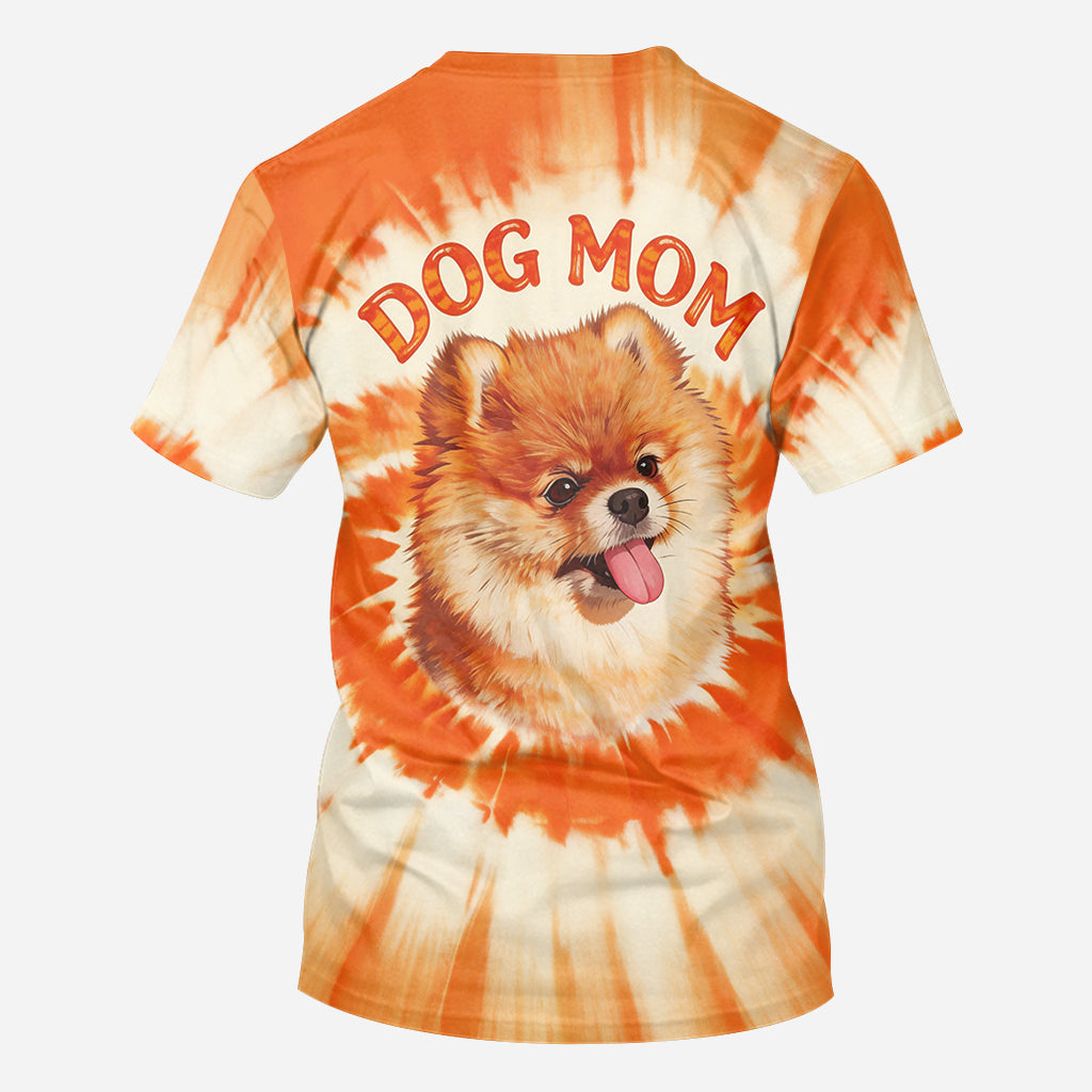 T-shirt Style Tie-Dye Pour Propriétaire de Chien - T-shirt Personnalisé