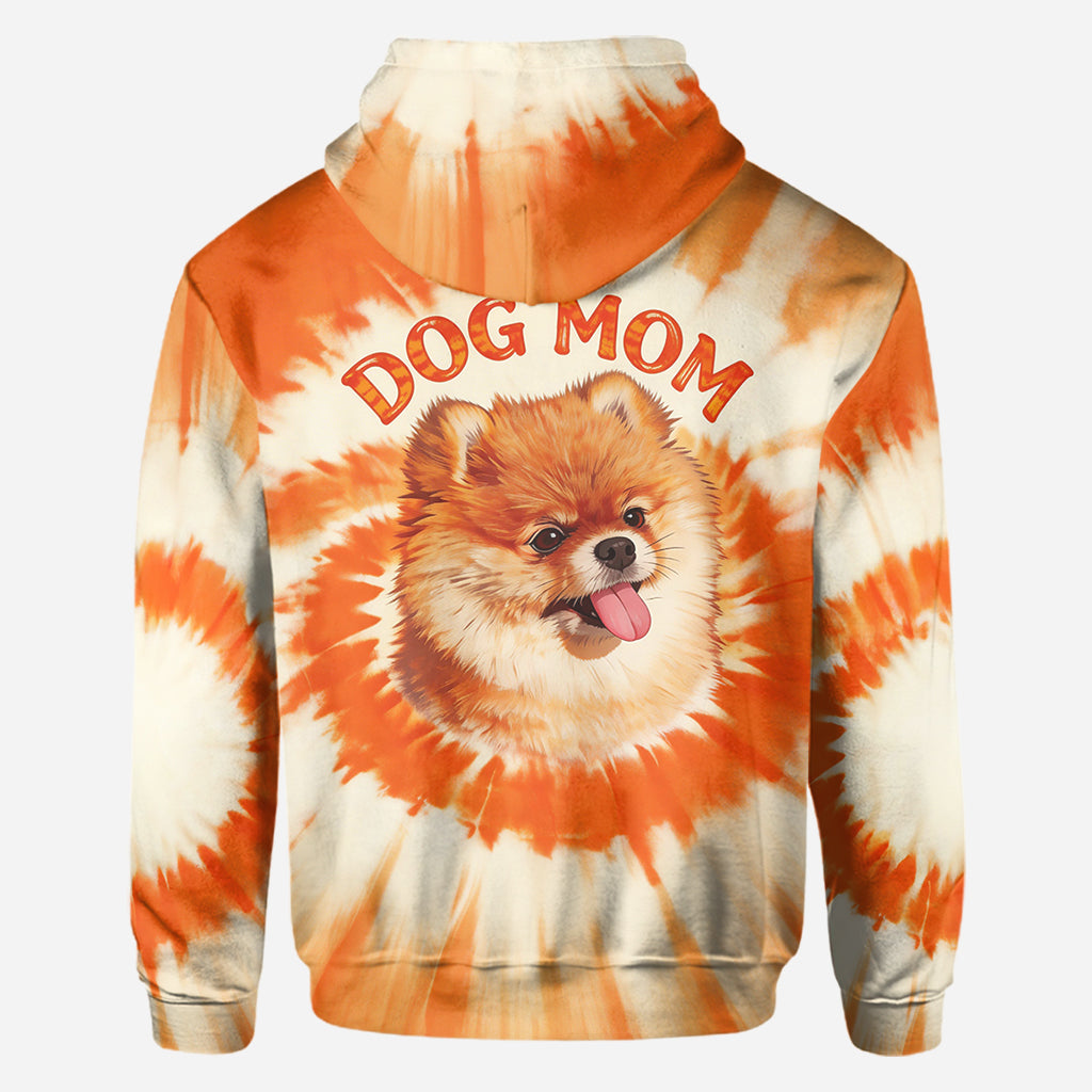 T-shirt Style Tie-Dye Pour Propriétaire de Chien - T-shirt Personnalisé