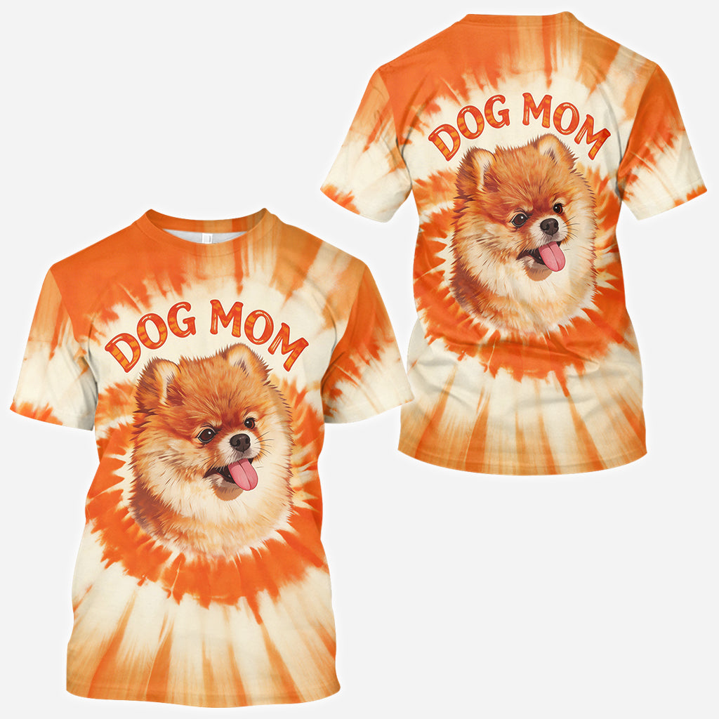 T-shirt Style Tie-Dye Pour Propriétaire de Chien - T-shirt Personnalisé