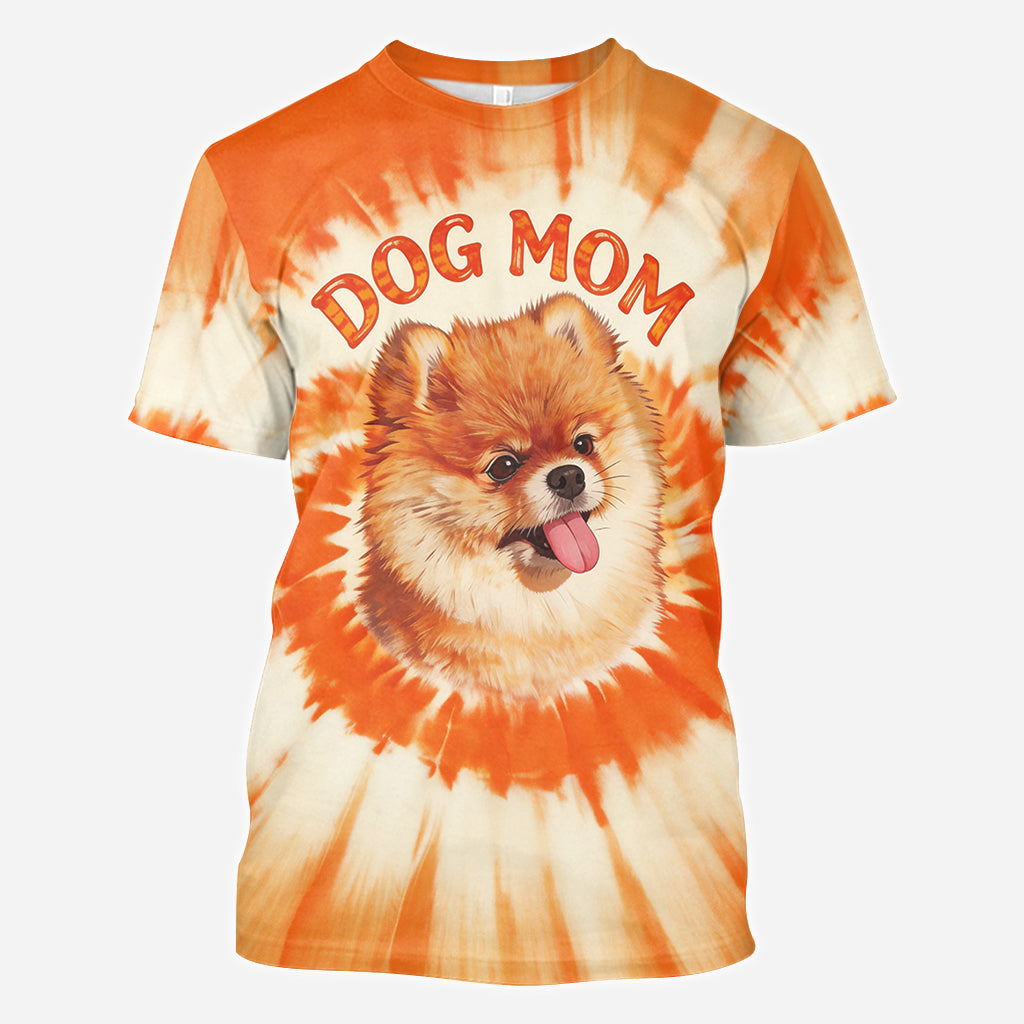 T-shirt Style Tie-Dye Pour Propriétaire de Chien - T-shirt Personnalisé