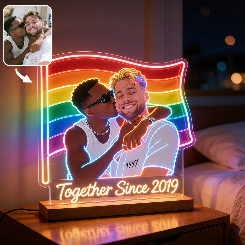 Personalisierte Foto - LGBT Unterstützung LED Nachtlicht