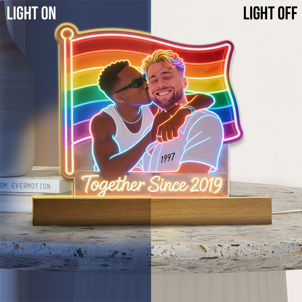 Personalisierte Foto - LGBT Unterstützung LED Nachtlicht