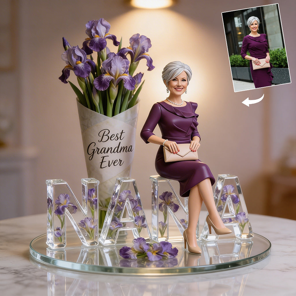 Custom Any Photo Perfect Gift For Mom, Grandma - Personalized Mother Custom Shaped Acrylic Plaque