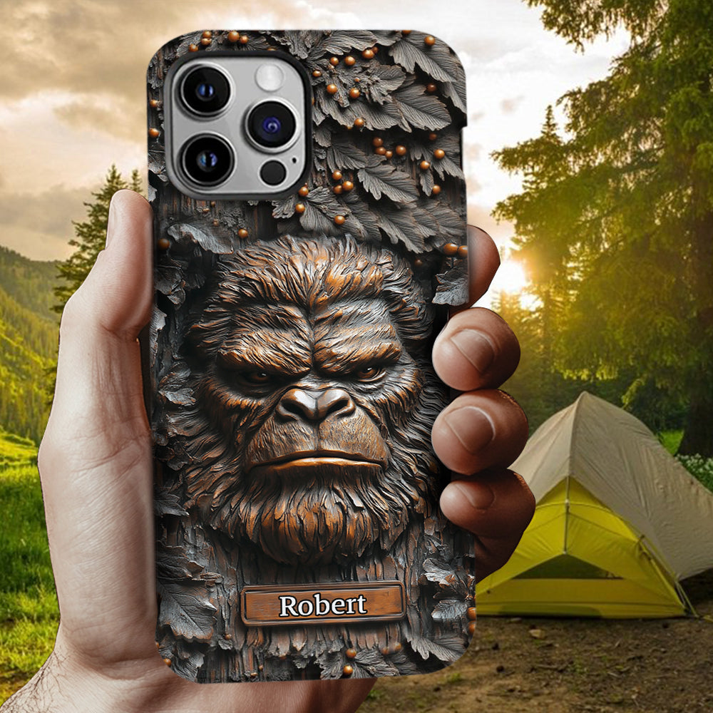Sasquatch - Coque de téléphone personnalisée avec motif intégral pour le camping