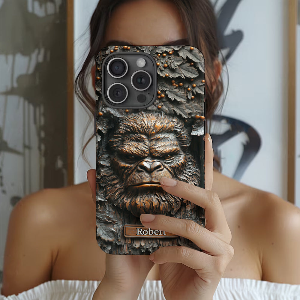 Sasquatch - Coque de téléphone personnalisée avec motif intégral pour le camping