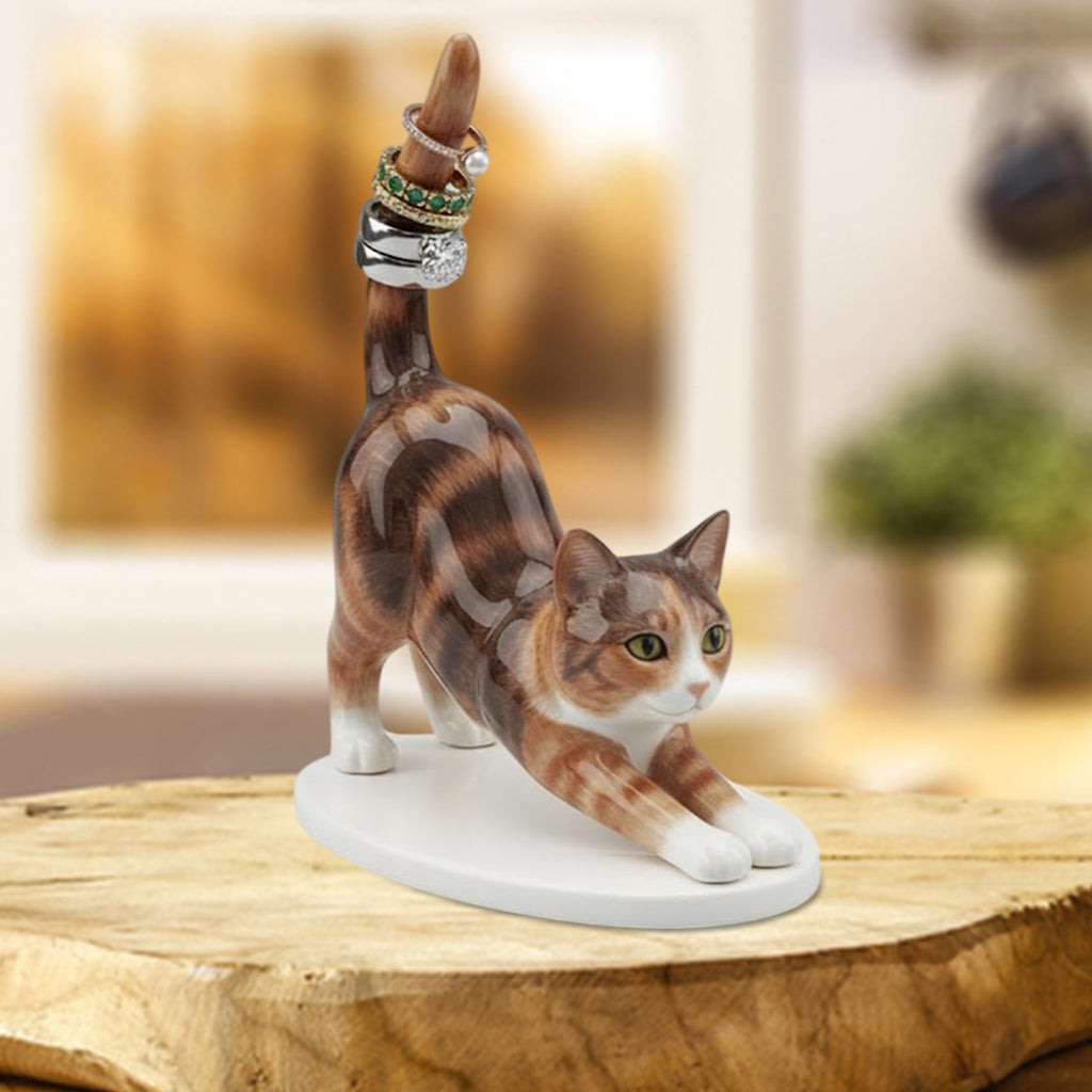 Porte-bijoux personnalisé pour les amoureux des chats, personnalisable à partir de n'importe quelle photo - Porte-bagues en acrylique personnalisé en forme de chat