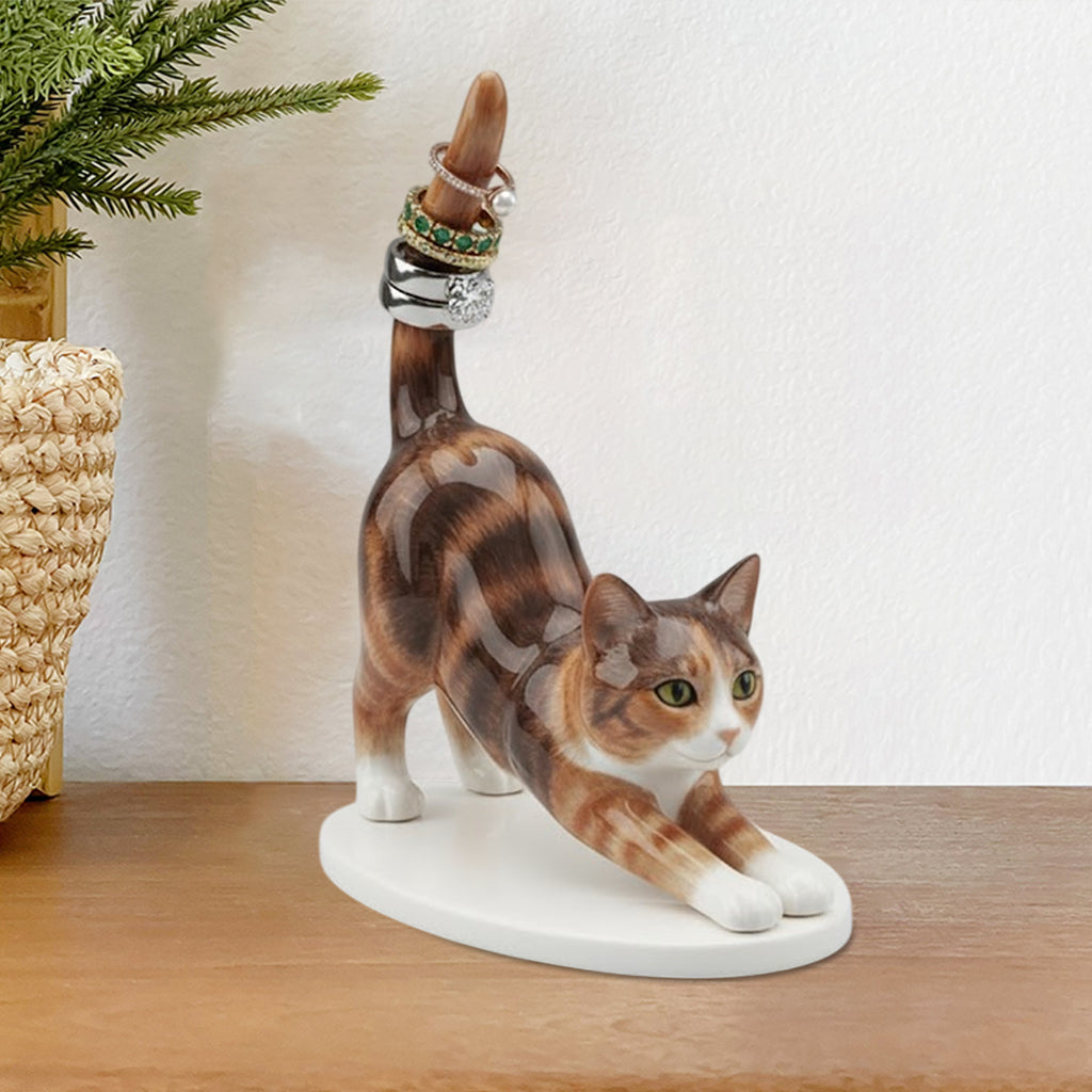 Porte-bijoux personnalisé pour les amoureux des chats, personnalisable à partir de n'importe quelle photo - Porte-bagues en acrylique personnalisé en forme de chat
