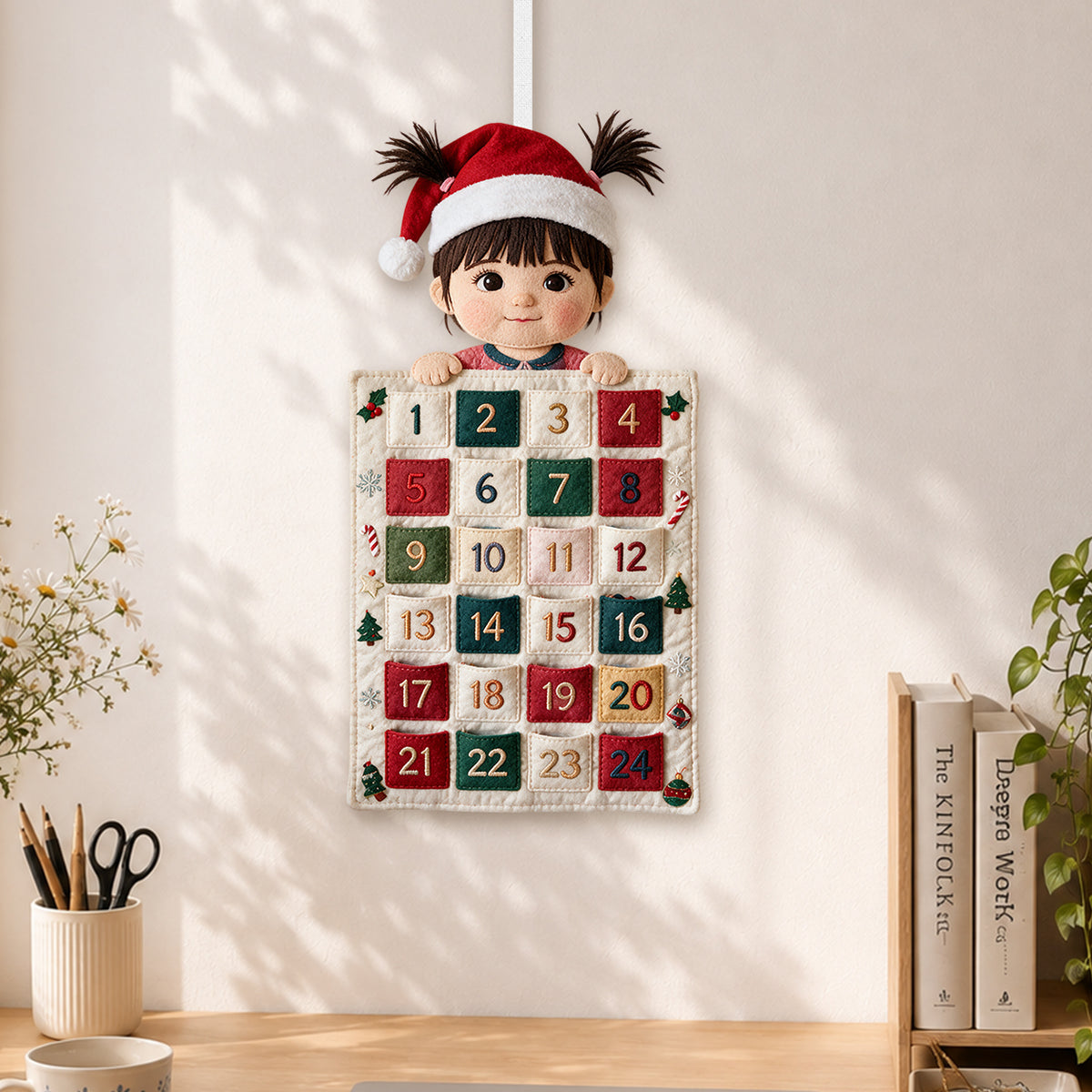 Little Xmas Advent Calendar - Personalized Kid Fabric Advent Calendar
