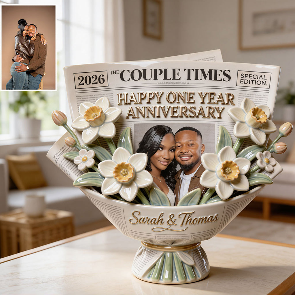 Die Couple Times - Personalisierte Paar Acrylplakette in Sonderform