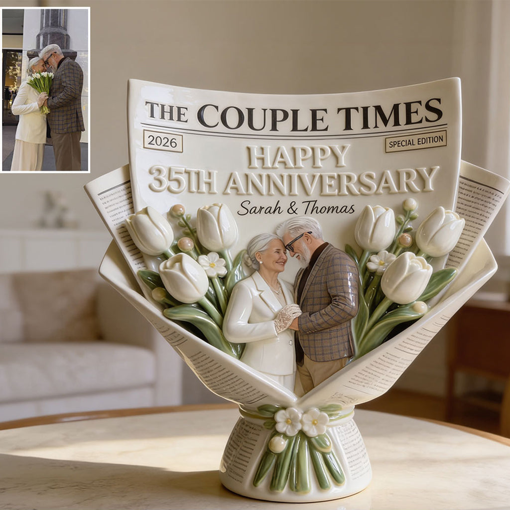 Die Couple Times - Personalisierte Paar Acrylplakette in Sonderform
