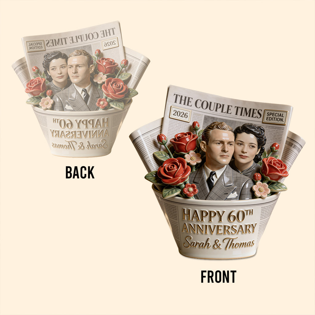 Die Couple Times - Personalisierte Paar Acrylplakette in Sonderform