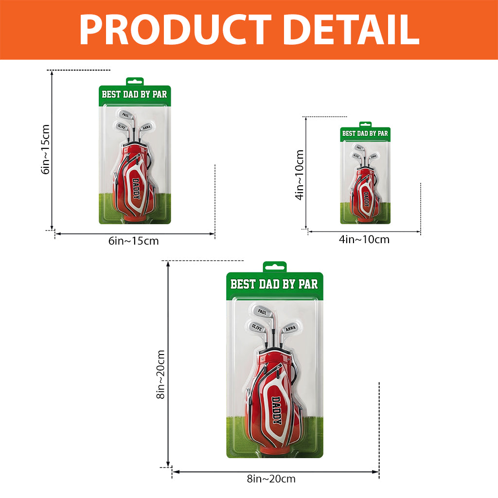 Meilleur papa selon le par - Plaque acrylique personnalisée de golf en forme de carte de crédit