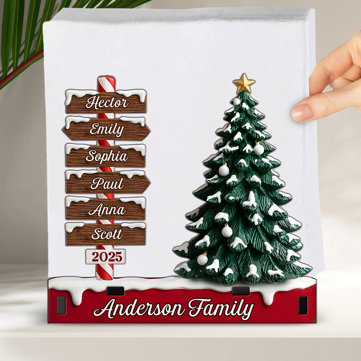Cadeau de Noël pour la famille - Porte-essuie-tout familial personnalisé
