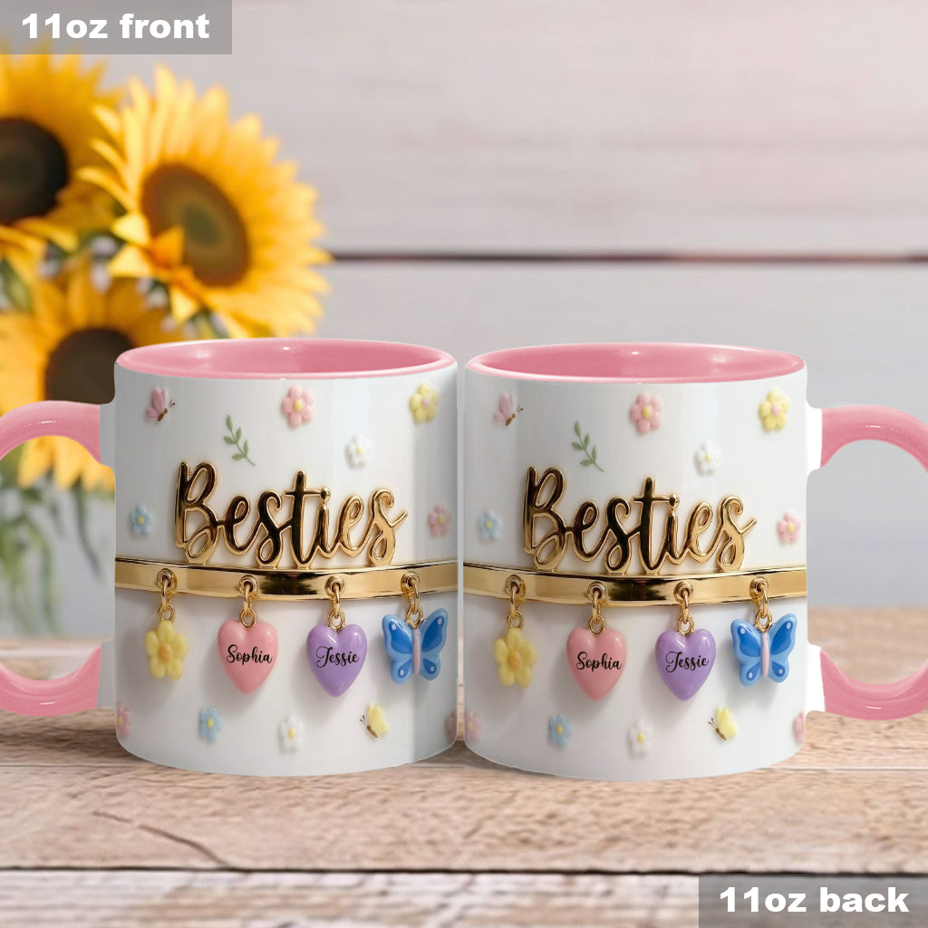 I Wish We Lived Closer Perfect Gift For Besties - Personalized Bestie Accent Mug & Coaster