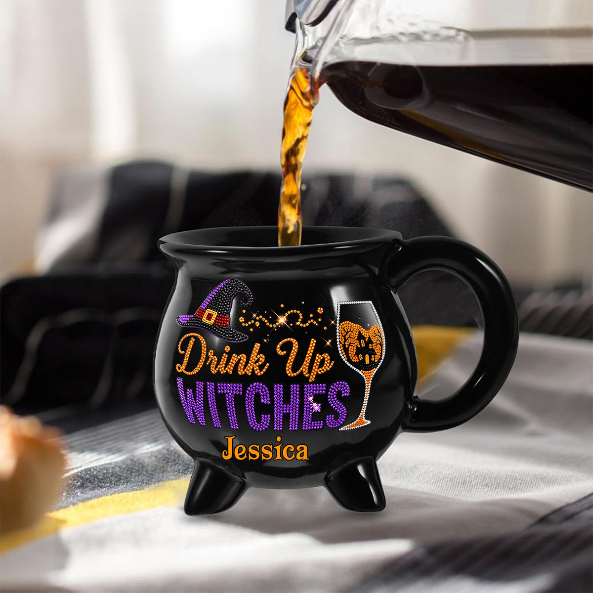 Drink Up Witches - Personalized Witch Cauldron Mug