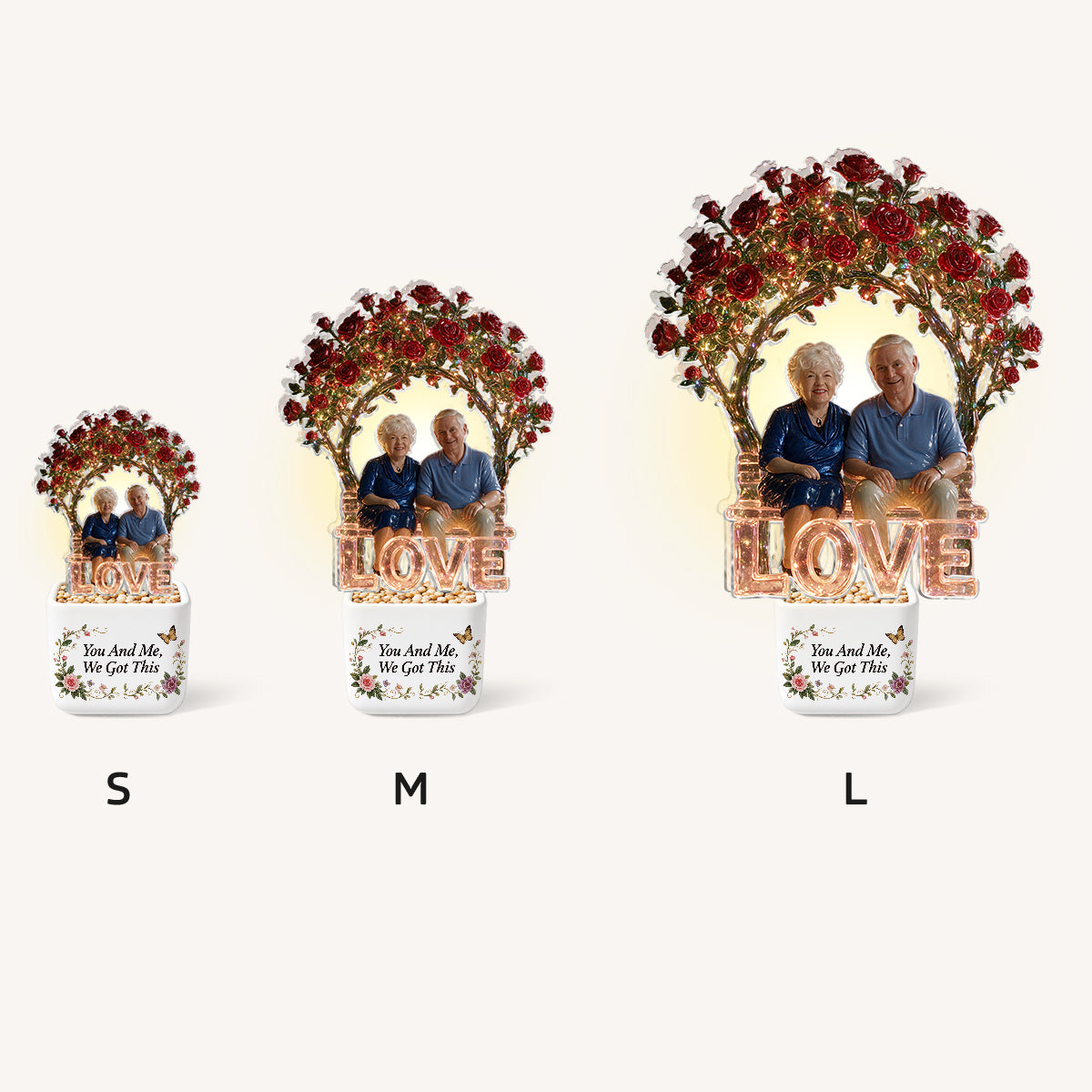 Vous & Moi, Nous Avons Ça - Pot en Céramique LED Personnalisé pour Couples