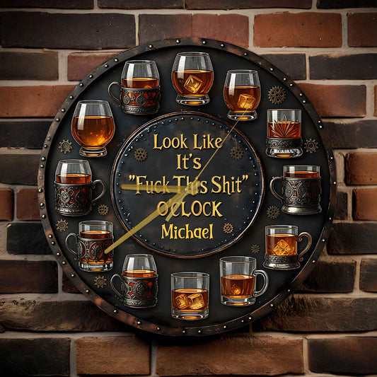 Es ist „Scheiß drauf“-Zeit – Personalisierte Whisky-Wanduhr