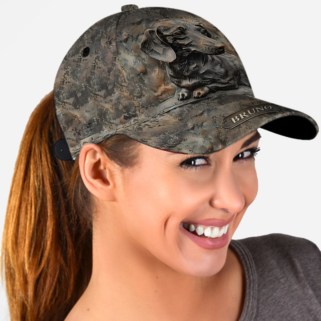 « Mon foyer, c'est là où est mon teckel » - Casquette classique personnalisée pour teckel