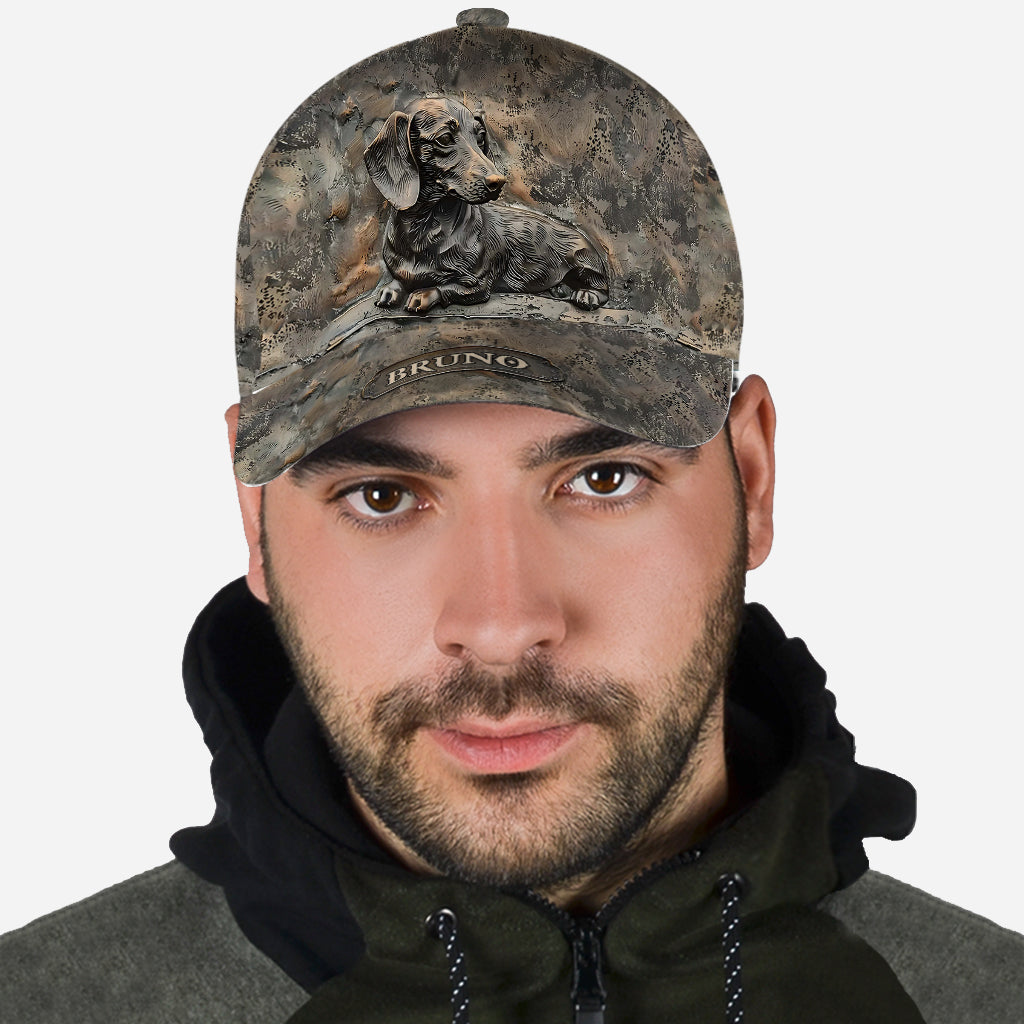 « Mon foyer, c'est là où est mon teckel » - Casquette classique personnalisée pour teckel