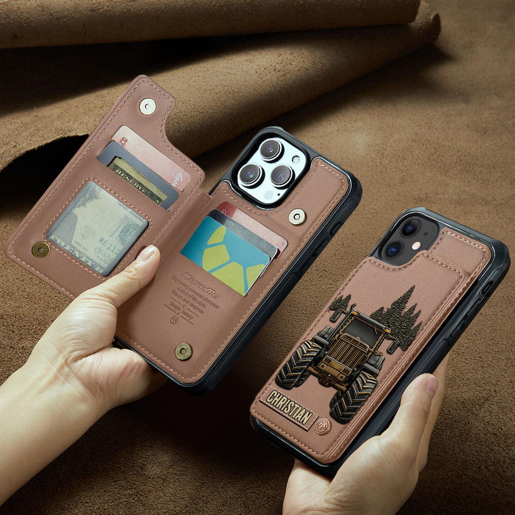 Tractor Ride - Personalized Tractor Wallet Phone Case