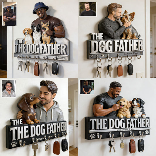 Der Hundevater - Personalisierter Hund Hängeregal in Form