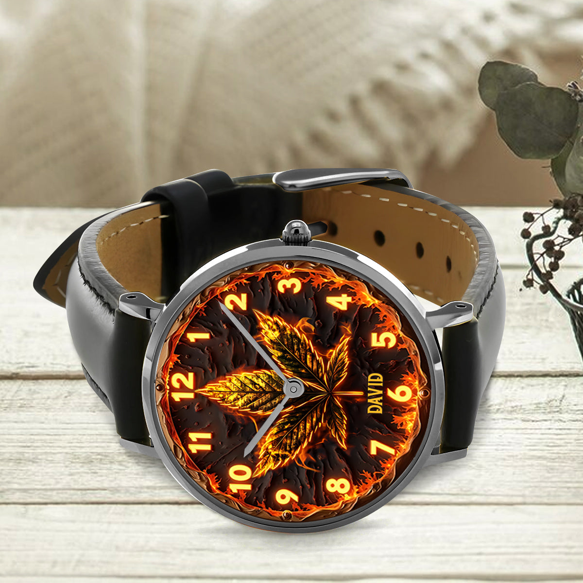 Fire Weed – Personalisierte Weed-Handuhr