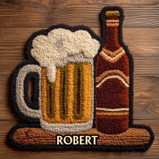 Einzigartiges Geschenk für Bierliebhaber – personalisierter, rutschfester Bier-Teppich