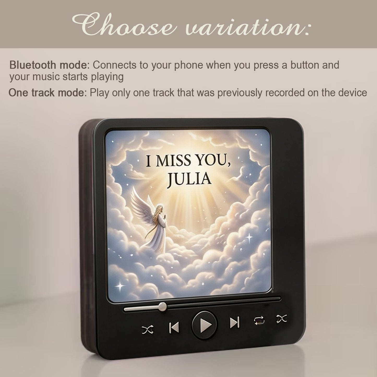 I Miss You - Personalized Memorial Custom Shape Music Magnet