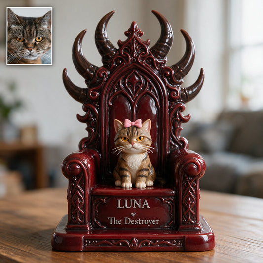 Lustiges Geschenk für Katzenbesitzer - Personalisierte 2-seitige Acrylplakette