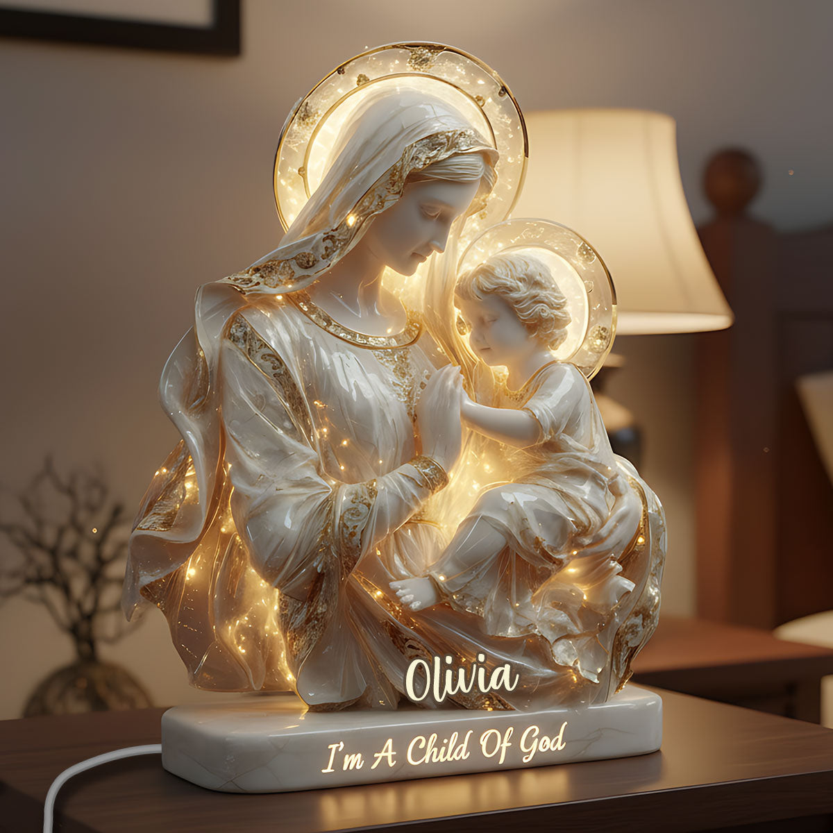 Enfant de Dieu - Veilleuse LED chrétienne personnalisée en acrylique