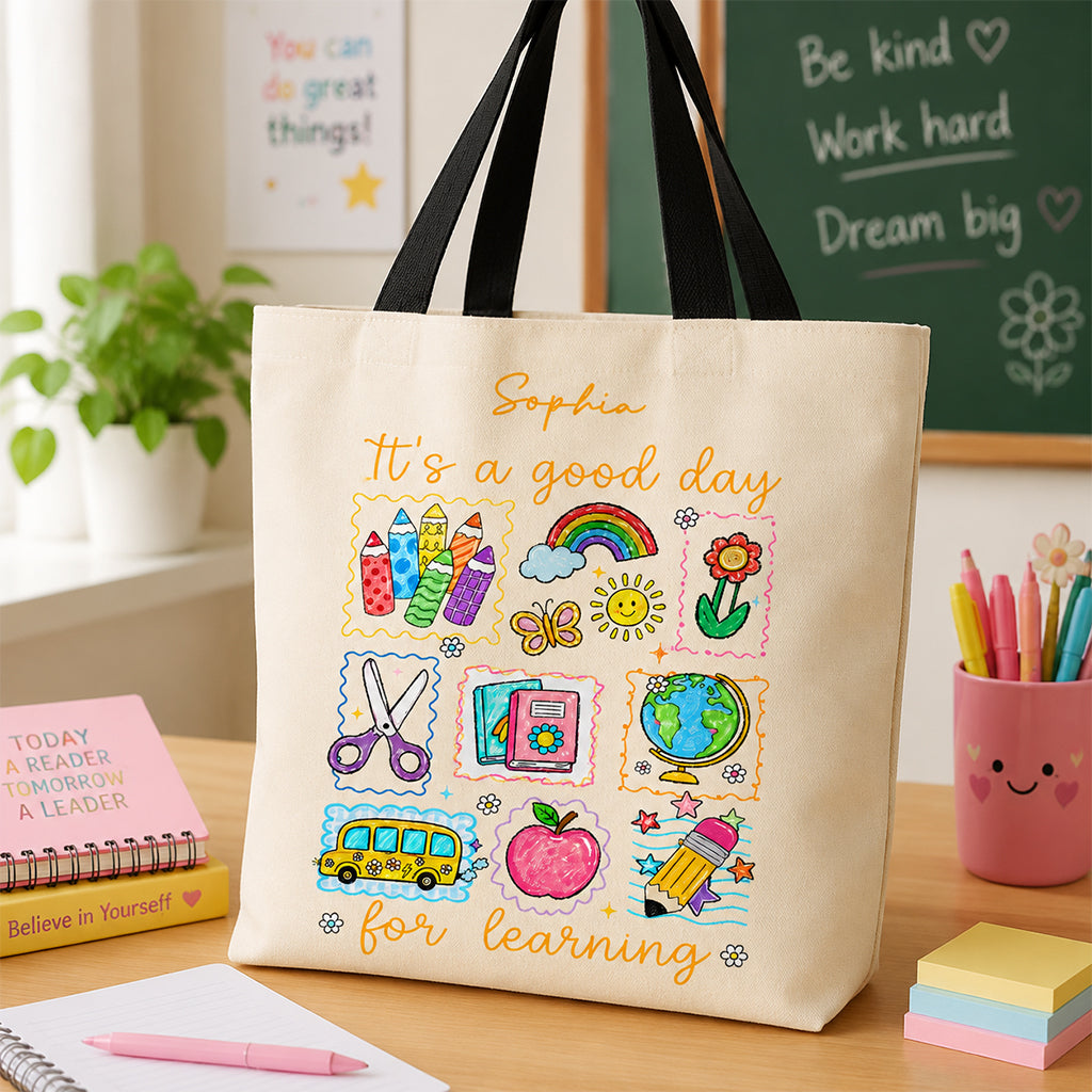 It's a Good Day for Learning - Personalized Teacher Tote Bag