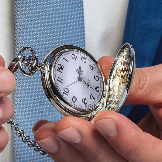 First In Last Out Fire Dept - Personalized Firefighter Pocket Watch