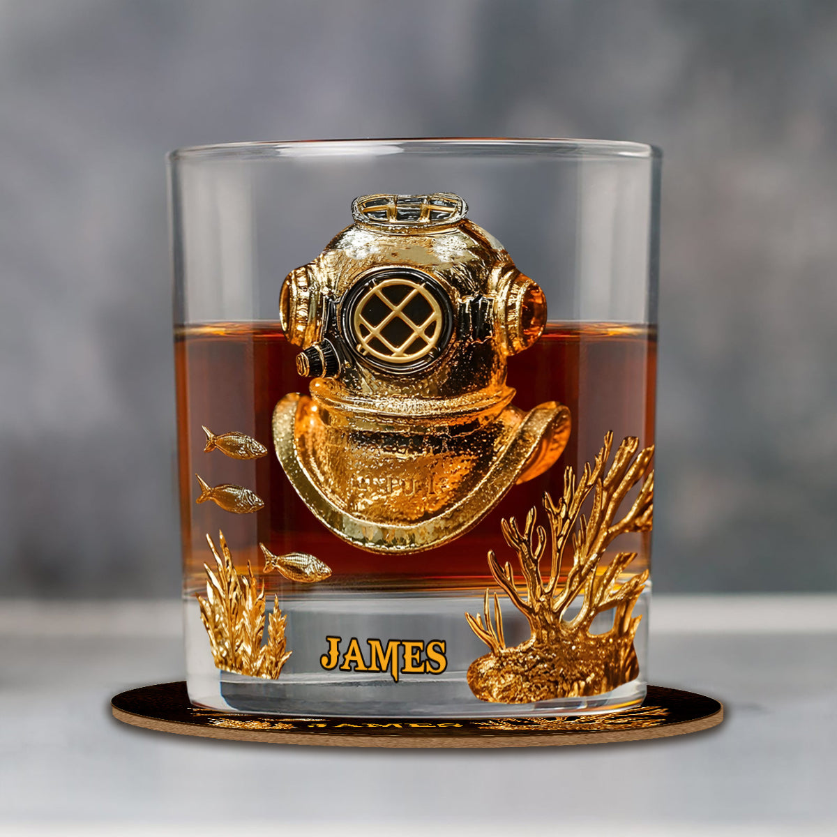 Geschenk für Tauchbegeisterte – personalisiertes Taucher-Whiskyglas