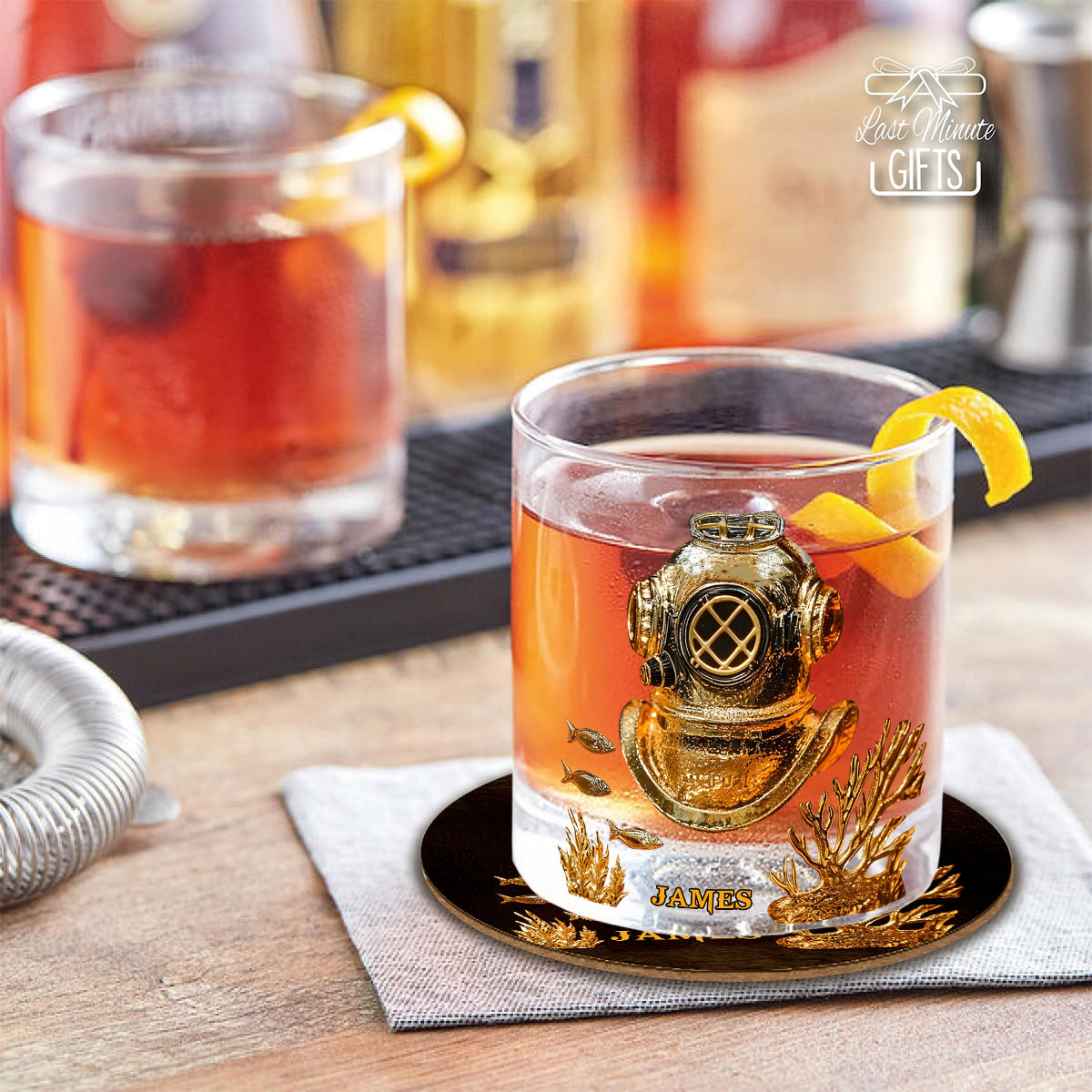Geschenk für Tauchbegeisterte – personalisiertes Taucher-Whiskyglas