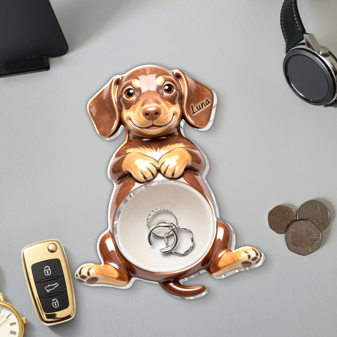 Individuell gestaltbare Hunde-Auffangschale mit Foto