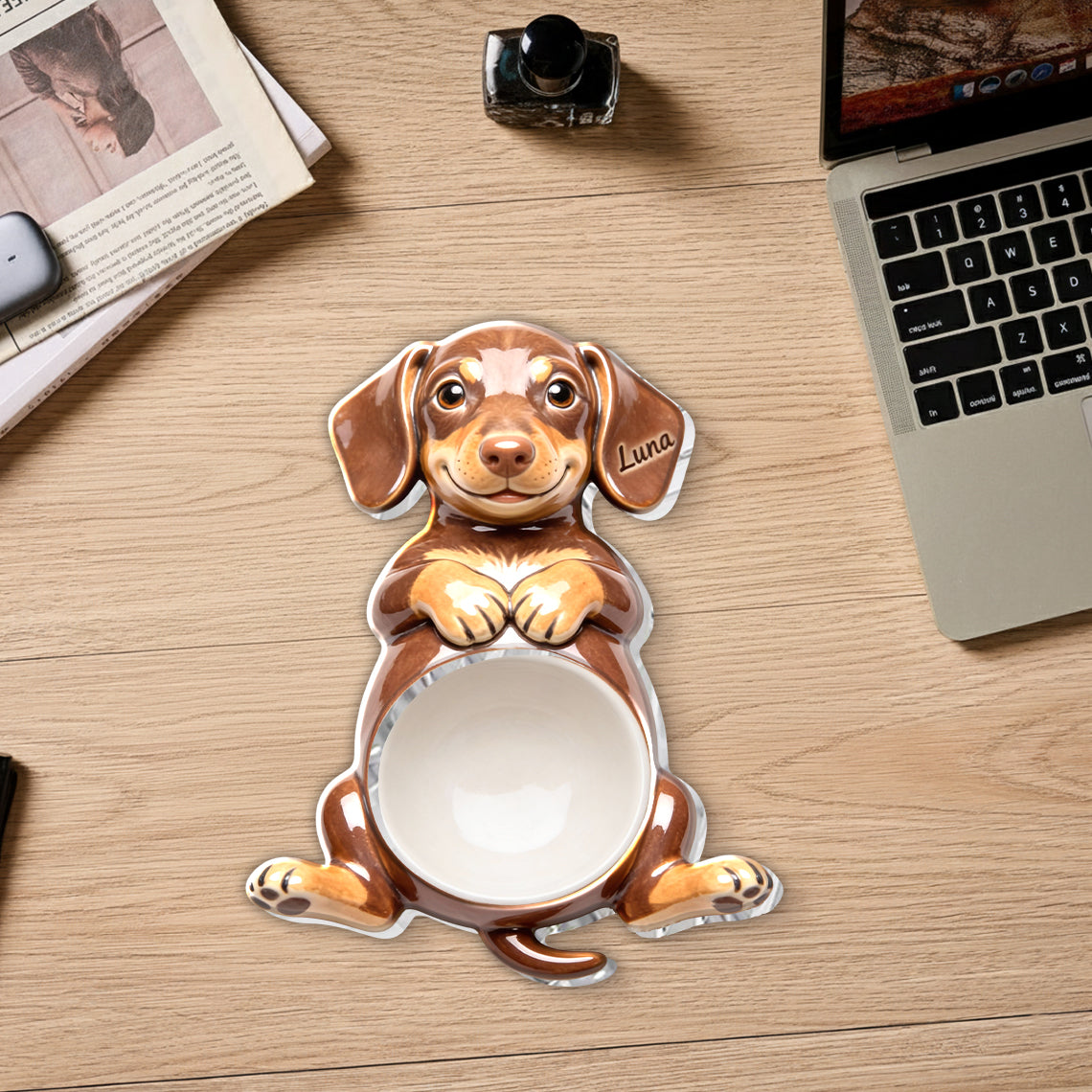 Individuell gestaltbare Hunde-Auffangschale mit Foto