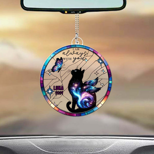 I Am Always With You - Personalized Cat Custom Shaped Car Ornament