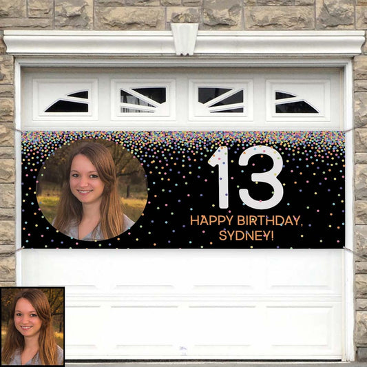 Happy Birthday - Personalized Birthday Garage Door Banner