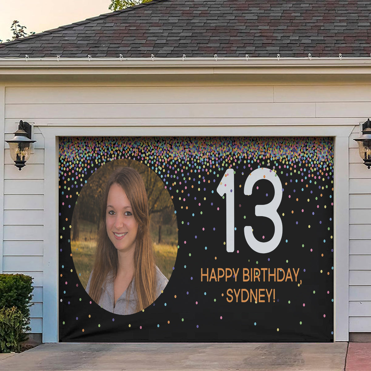 Happy Birthday - Personalized Birthday Garage Door Banner