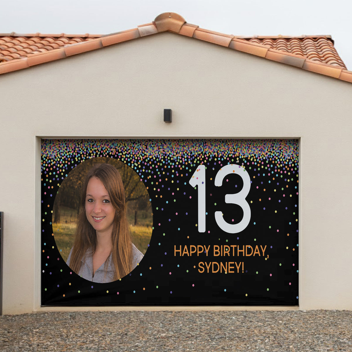 Happy Birthday - Personalized Birthday Garage Door Banner