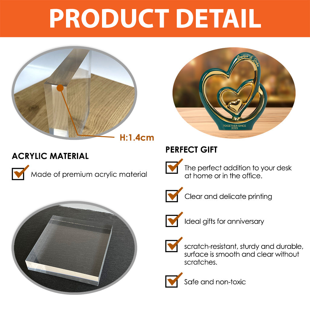 You And Me We Got This - Personalized Couple Custom Shaped Acrylic Plaque