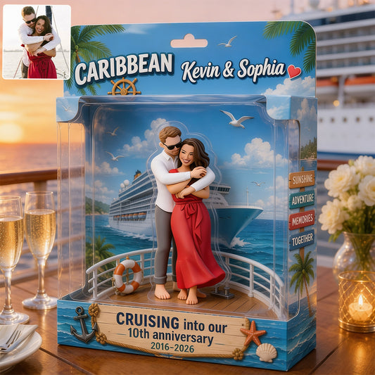 Souvenirs de croisière - Boîte d'affichage acrylique personnalisée